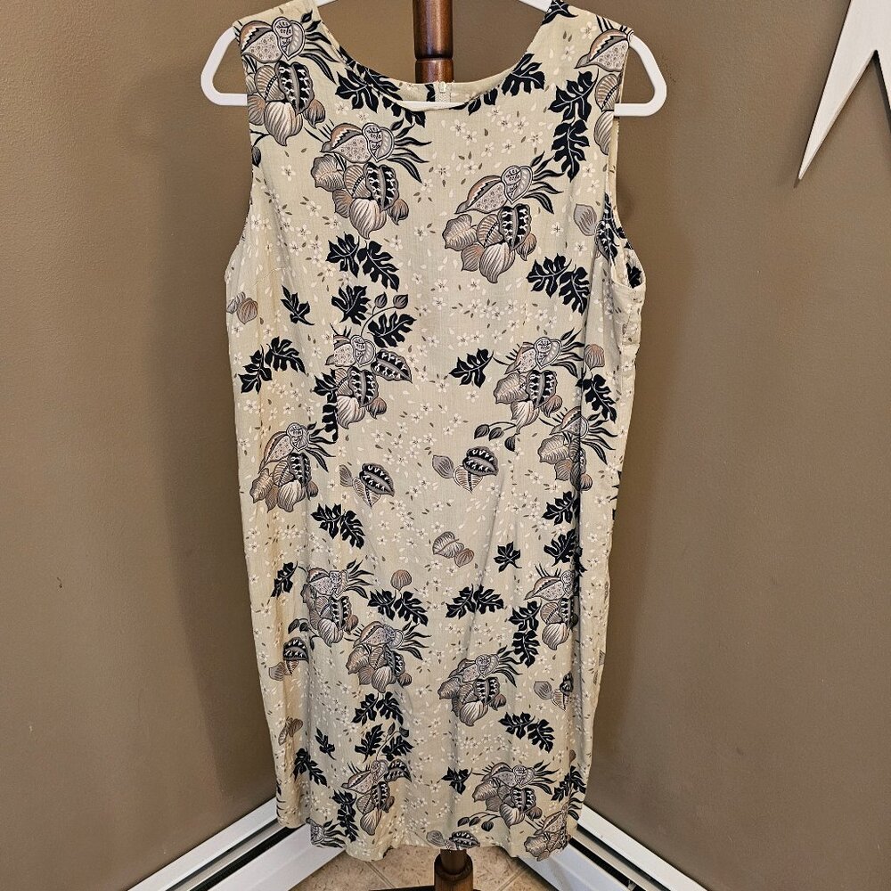 Sag Harbor, A-line dress, Vintage, fig design, boat neck